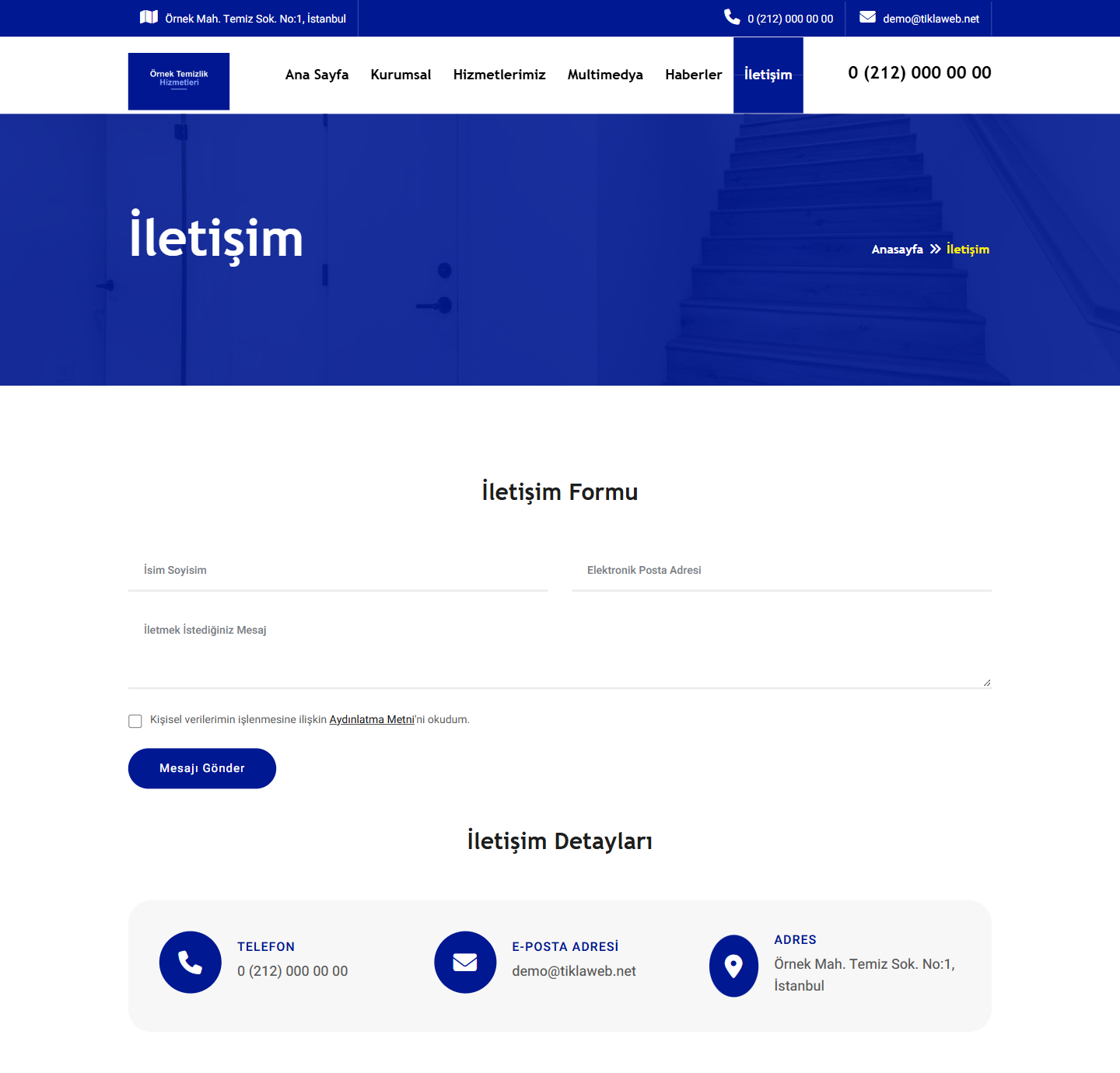 Temizlik Şirketi Web Sitesi Scripti