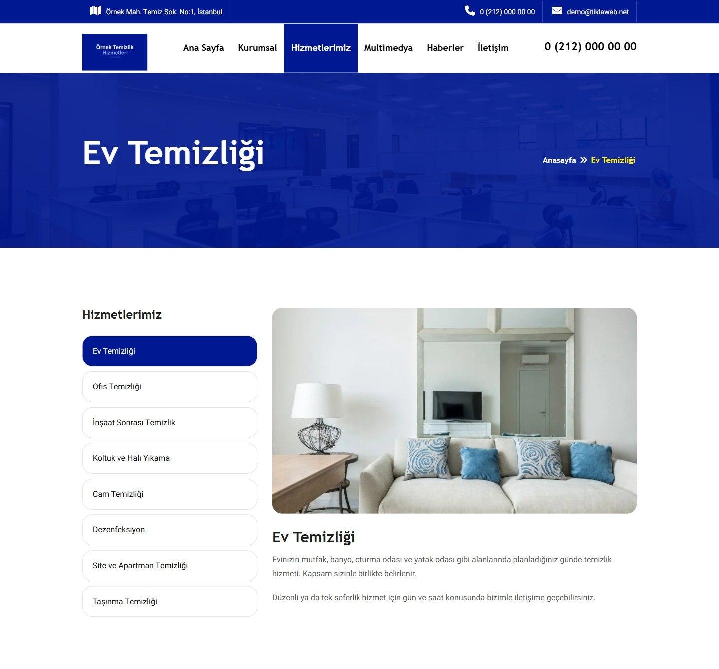 Temizlik Şirketi Web Sitesi Scripti
