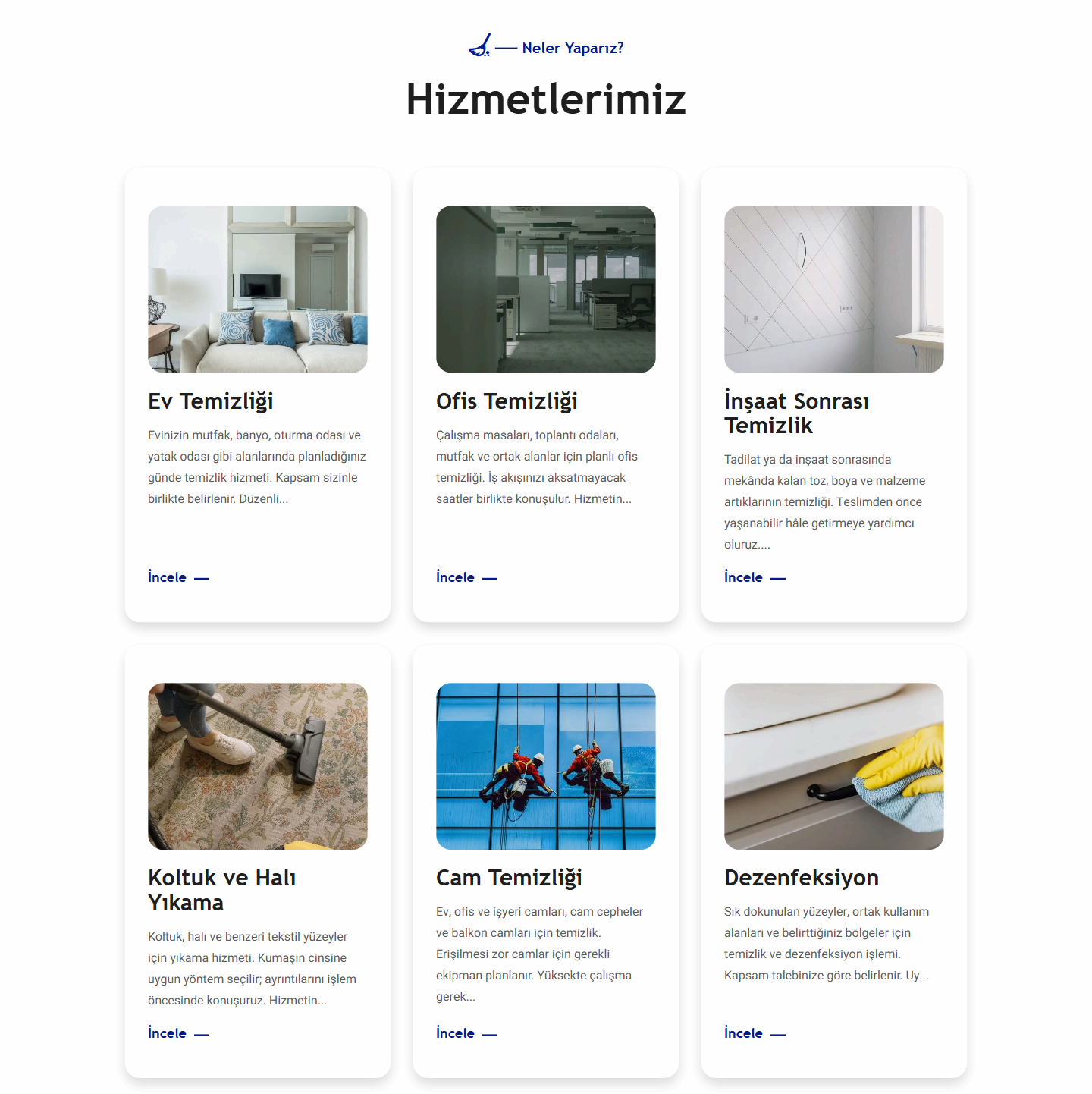 Temizlik Şirketi Web Sitesi Scripti