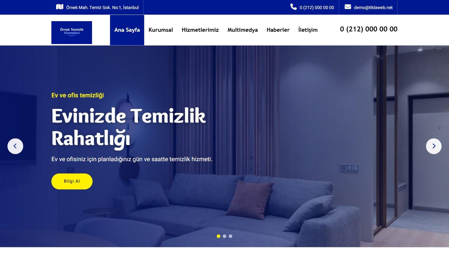 Temizlik Şirketi Web Sitesi Scripti