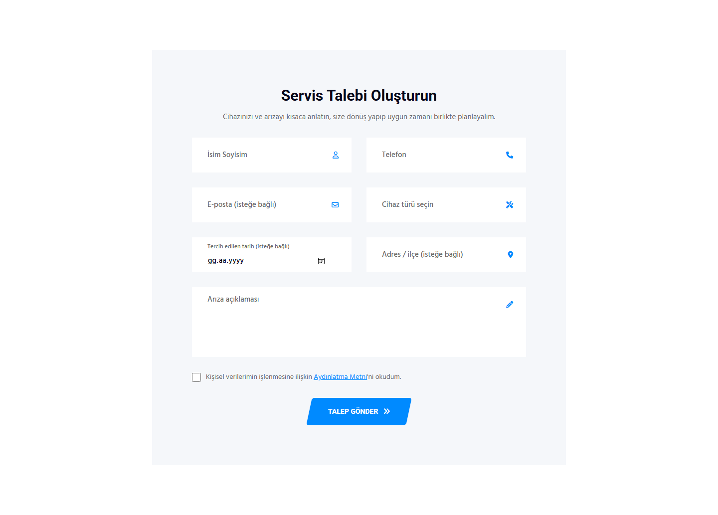 Beyaz Eşya Servisi Web Sitesi Scripti