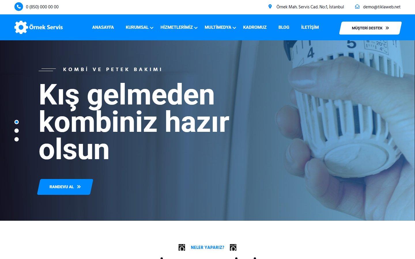 Beyaz Eşya Servisi Web Sitesi Scripti
