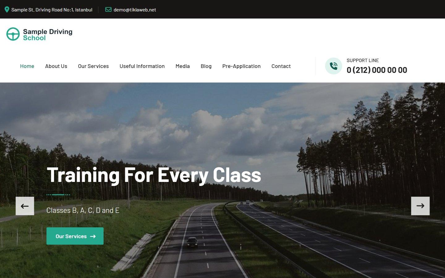 Sürücü Kursu Web Sitesi Scripti