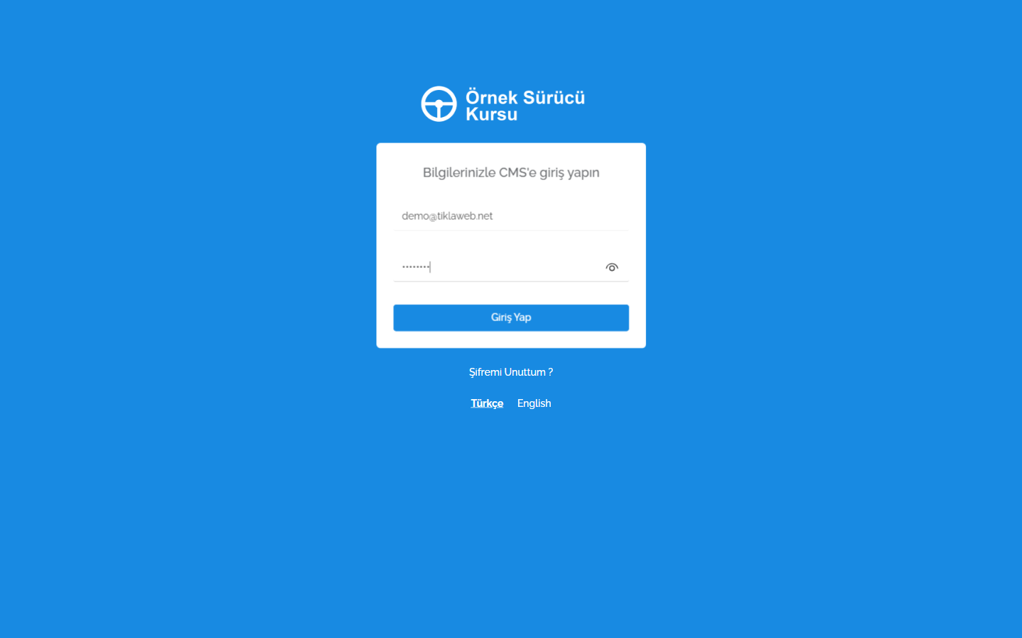 Sürücü Kursu Web Sitesi Scripti
