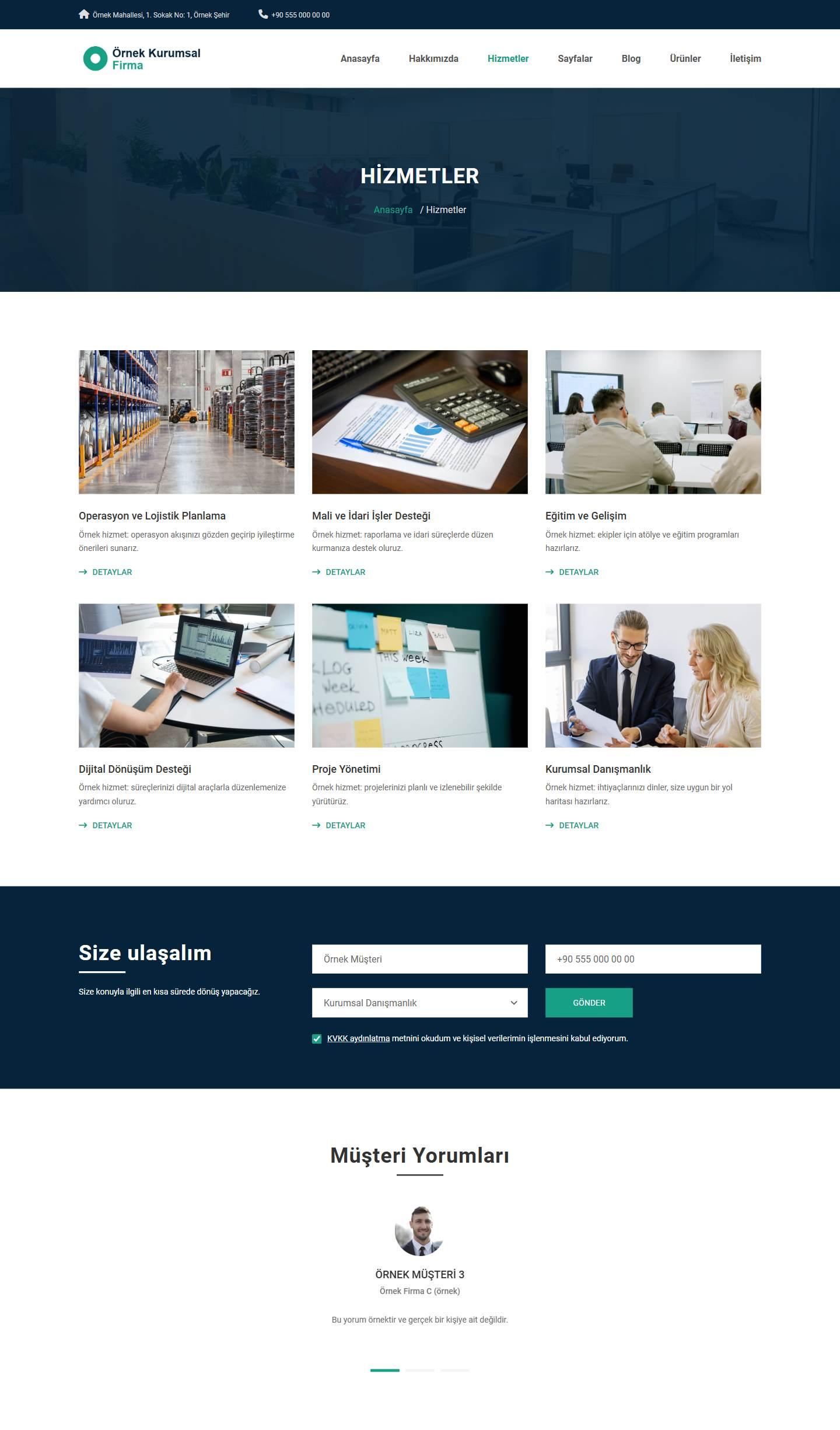Kurumsal Firma Web Sitesi Scripti