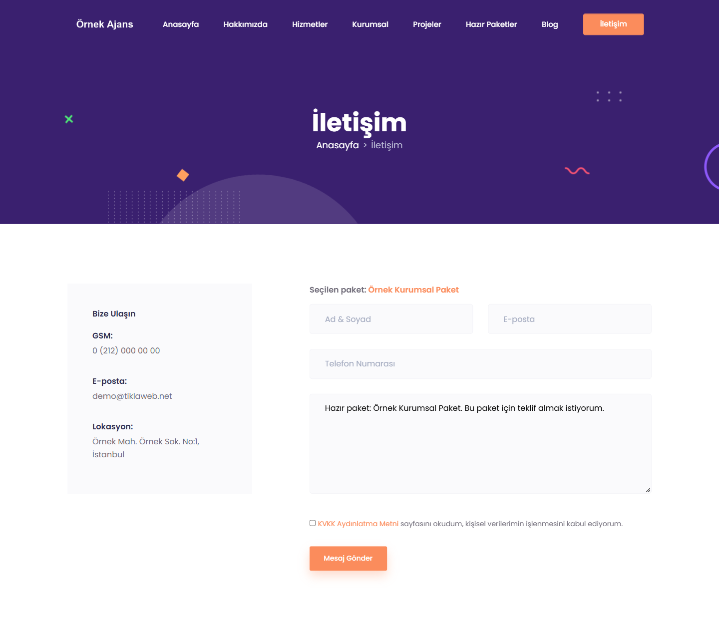 Kurumsal Ajans Web Sitesi Scripti