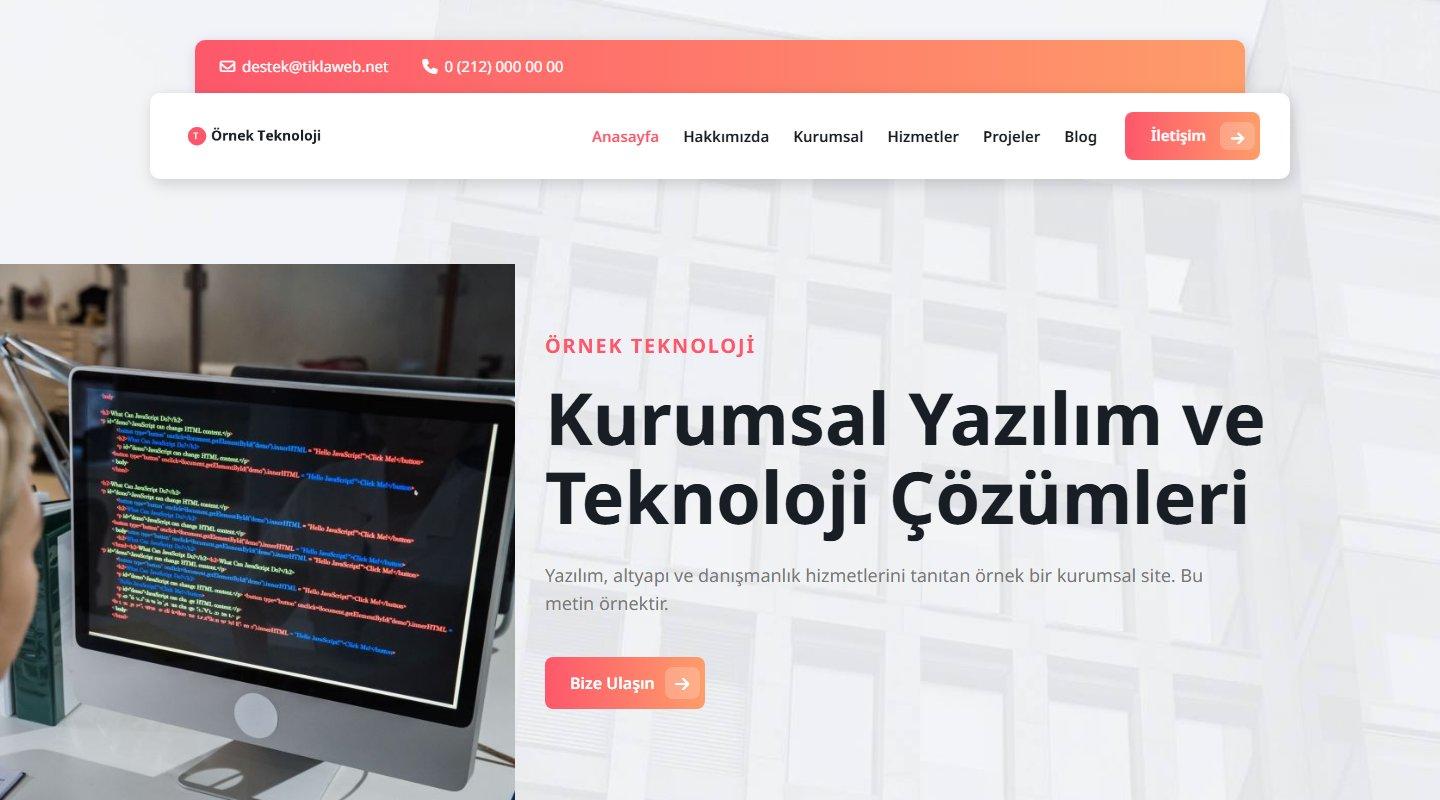 Proje Vitrinli Kurumsal Web Sitesi Scripti