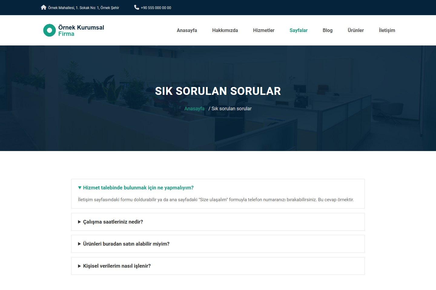 Kurumsal Firma Web Sitesi Scripti