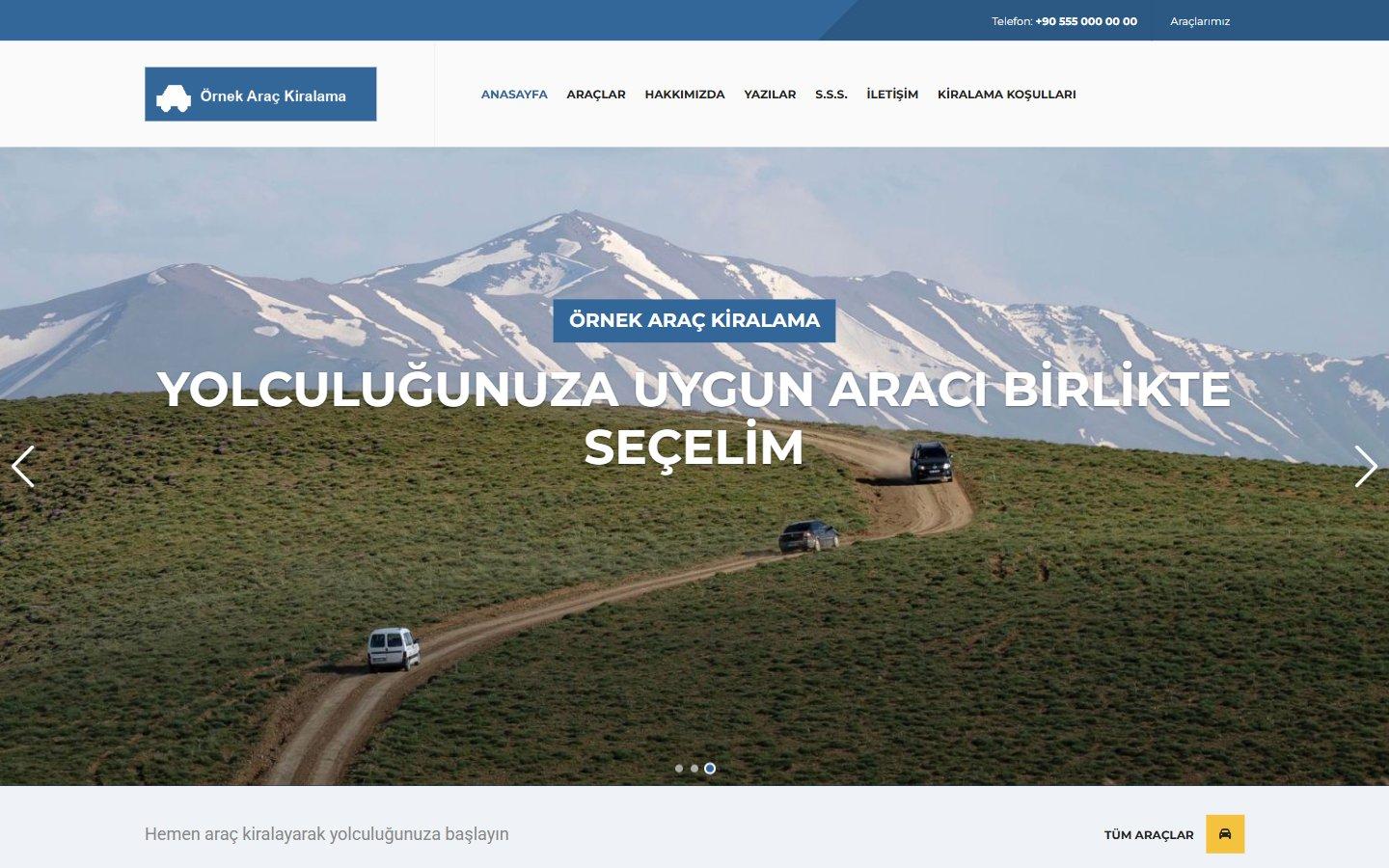 Araç Kiralama Web Sitesi Scripti