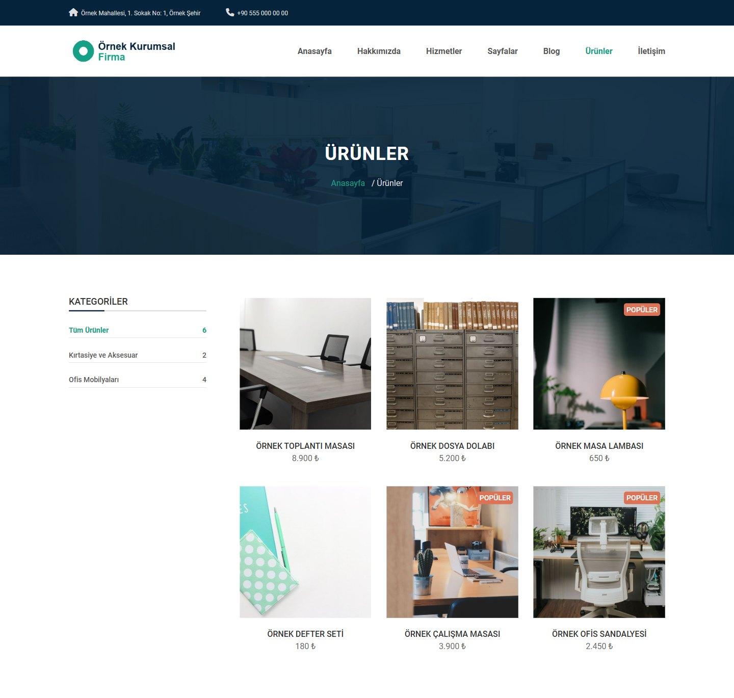 Kurumsal Firma Web Sitesi Scripti