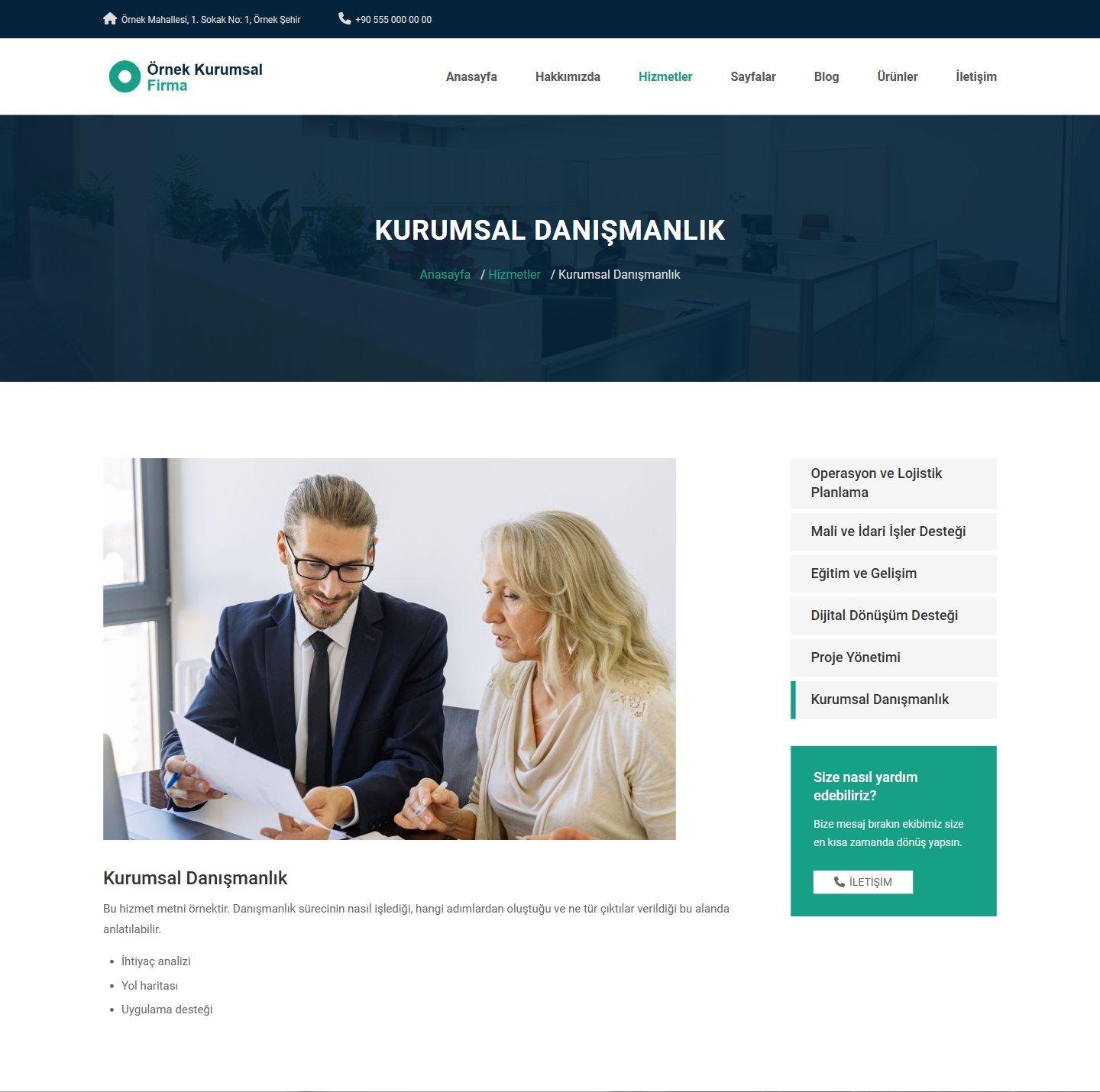 Kurumsal Firma Web Sitesi Scripti