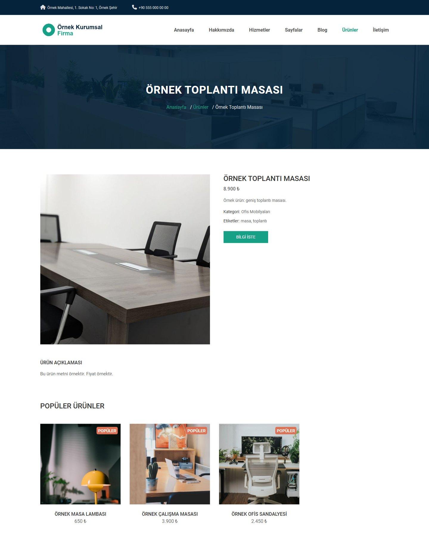 Kurumsal Firma Web Sitesi Scripti