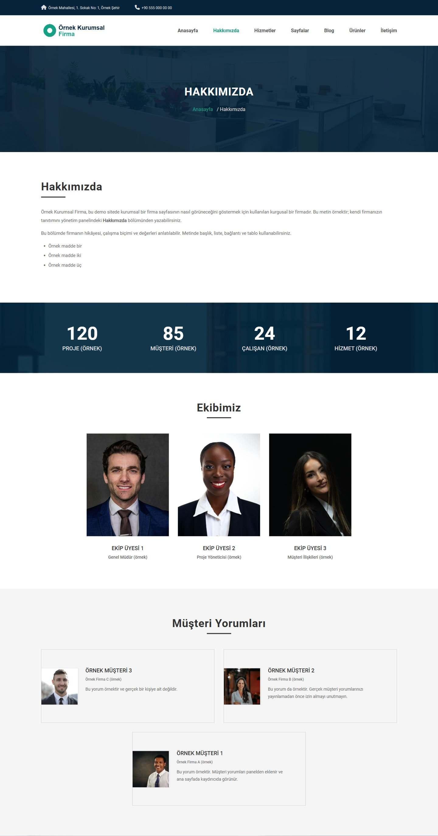 Kurumsal Firma Web Sitesi Scripti