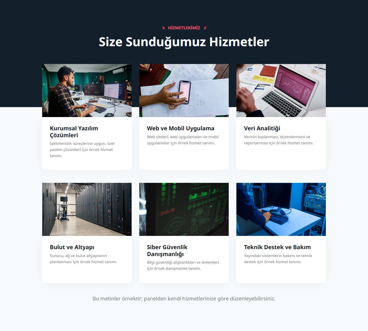 Proje Vitrinli Kurumsal Web Sitesi Scripti