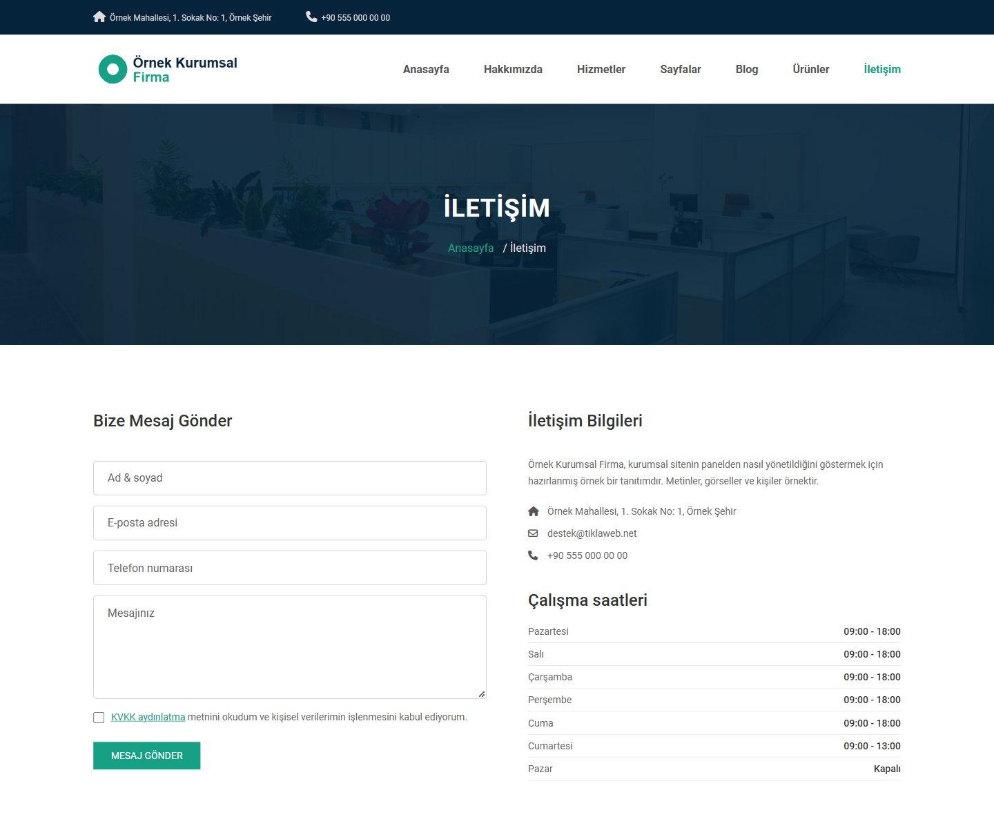 Kurumsal Firma Web Sitesi Scripti