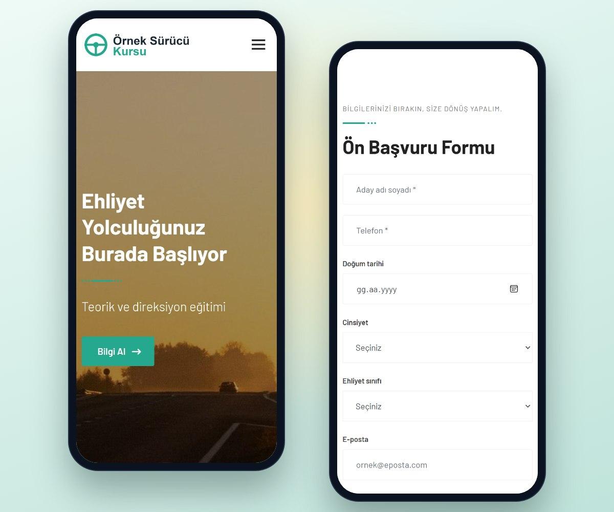 Sürücü Kursu Web Sitesi Scripti